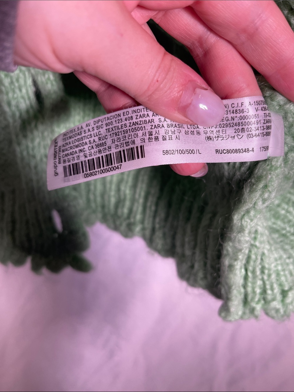 ZARA WOMENS GREEN JEWEL CARDIGAN SWEATER ALPACA WOOL LARGE 5802/100/500/L - Picture 5 of 8